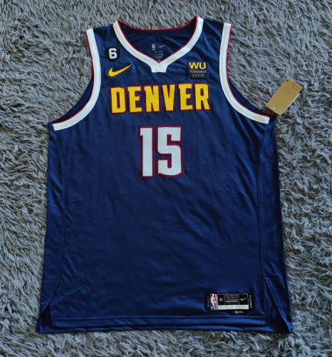 15 Jokic Denver Nuggets 75th Anniversary Authentic Navy Jersey player version